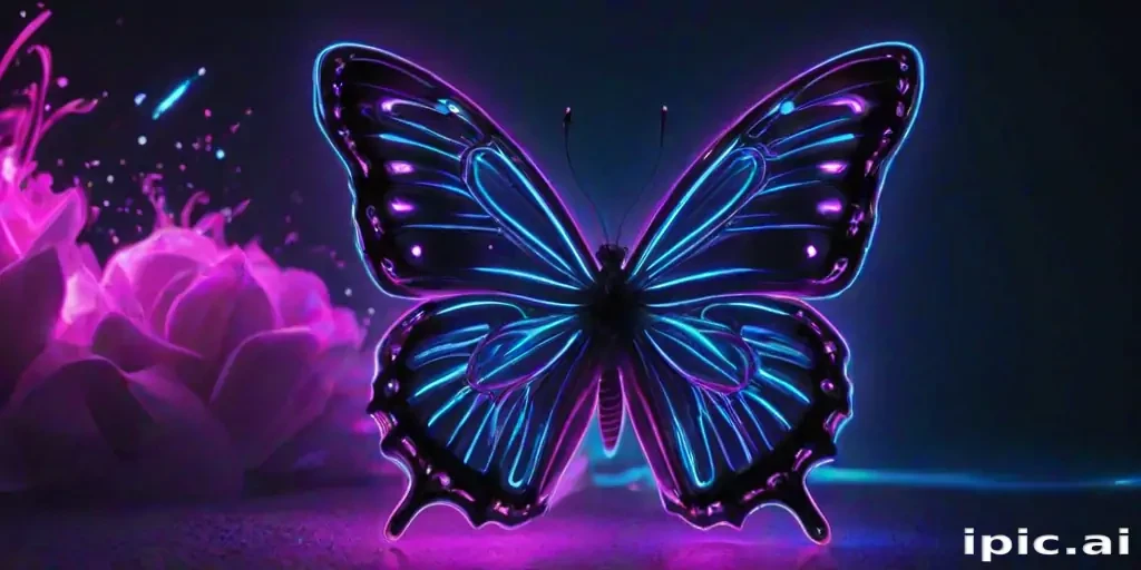 neon butterfly wallpaper