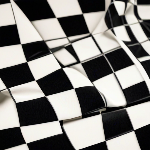 black and white checkered background