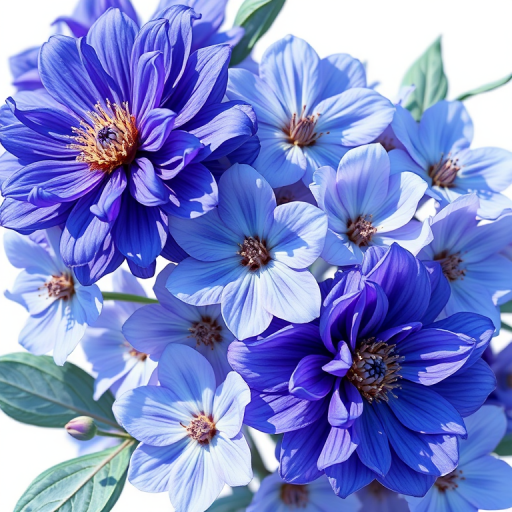 blue flowers png