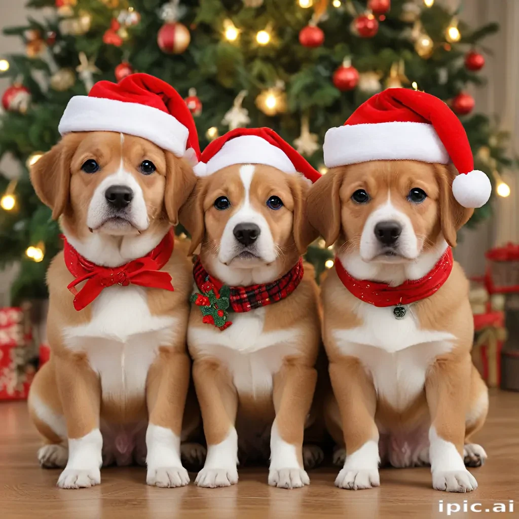 cute christmas dogs