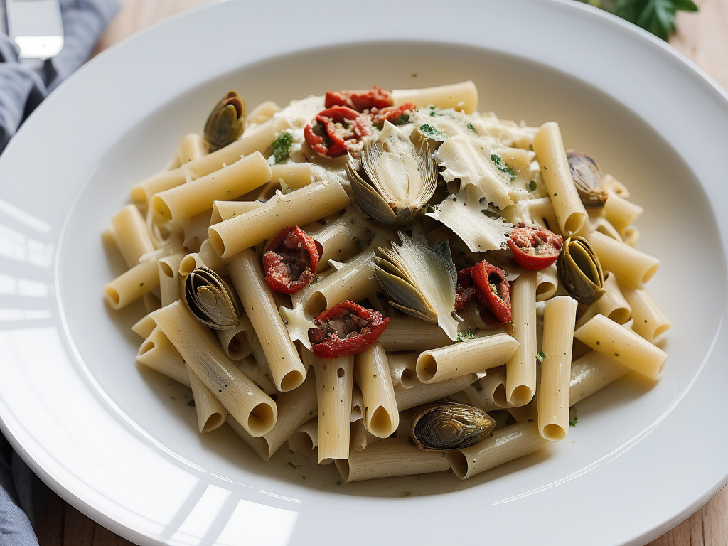 sundried tomato and artichoke pasta