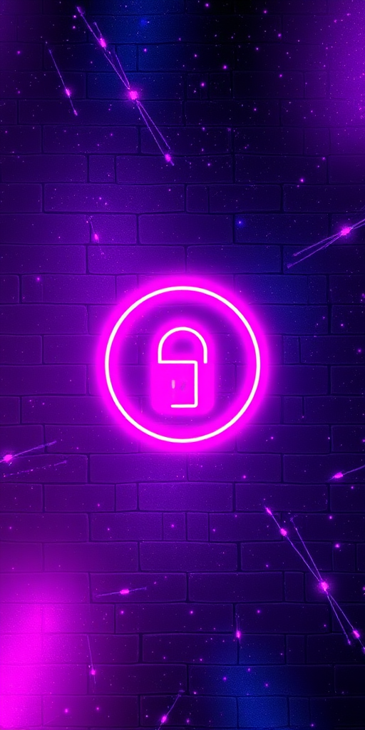 lock screen neon wallpaper iphone