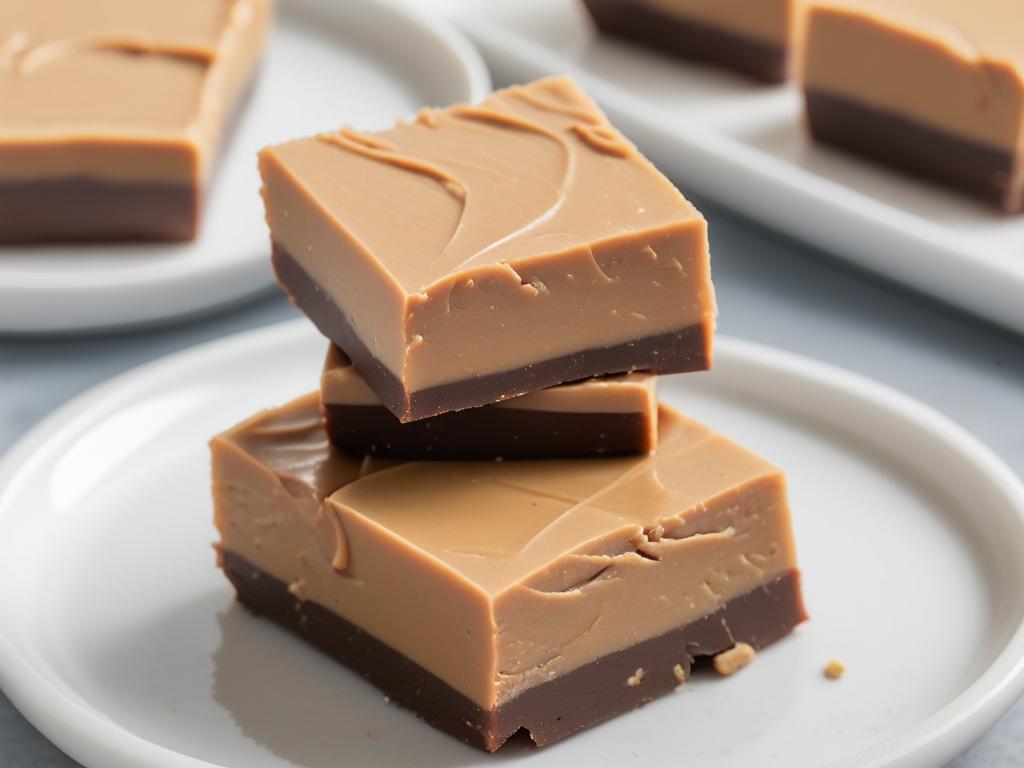 peanut butter fudge made with condensed milk