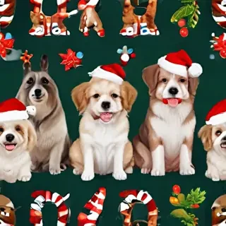 cute christmas dogs