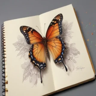 butterflies sketches