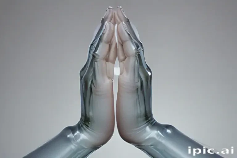 transparent praying hands