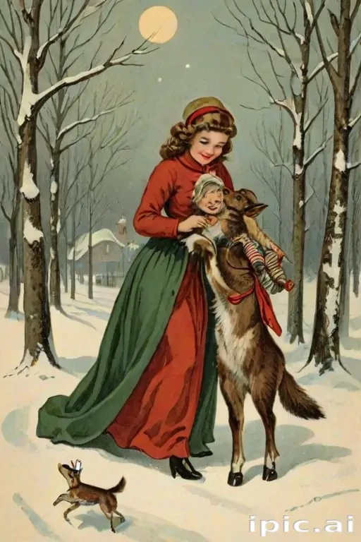 vintage christmas illustration