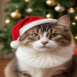cat christmas background