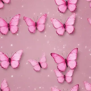 glitter pink butterfly wallpaper