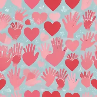 heart hands clipart