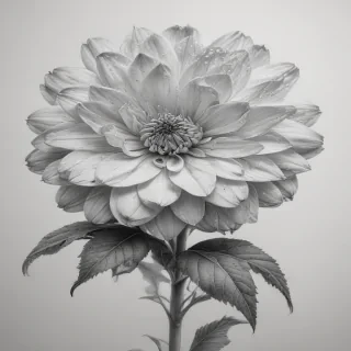 pencil drawn flowers