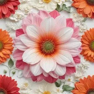 flower on white background