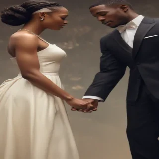 black couple holding hands