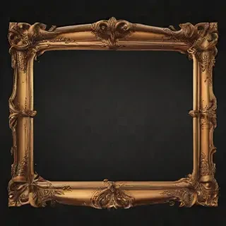 golden frame png transparent