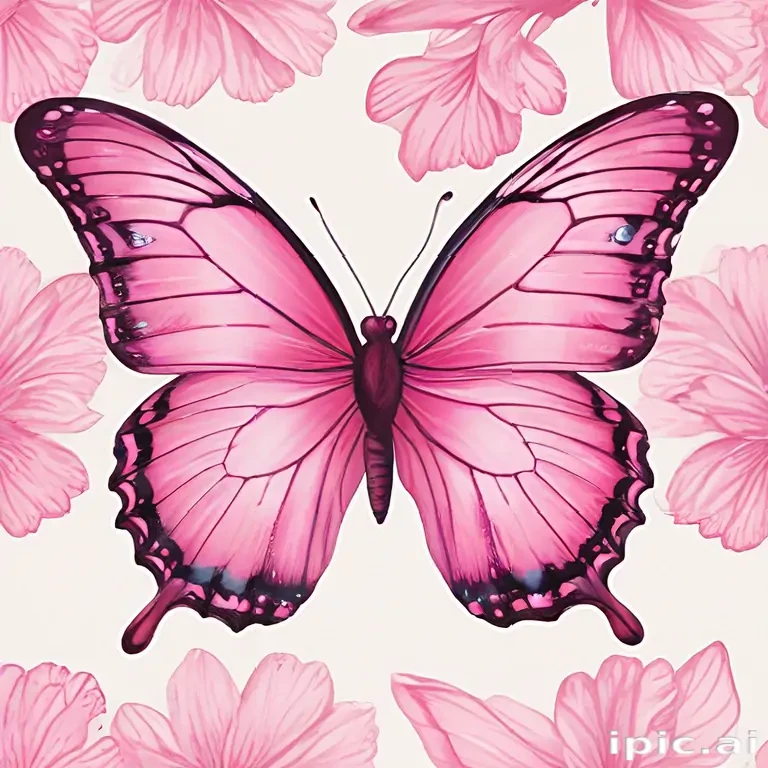 pink butterfly clipart