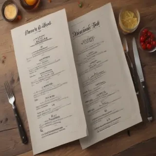 restaurant menu mockup free