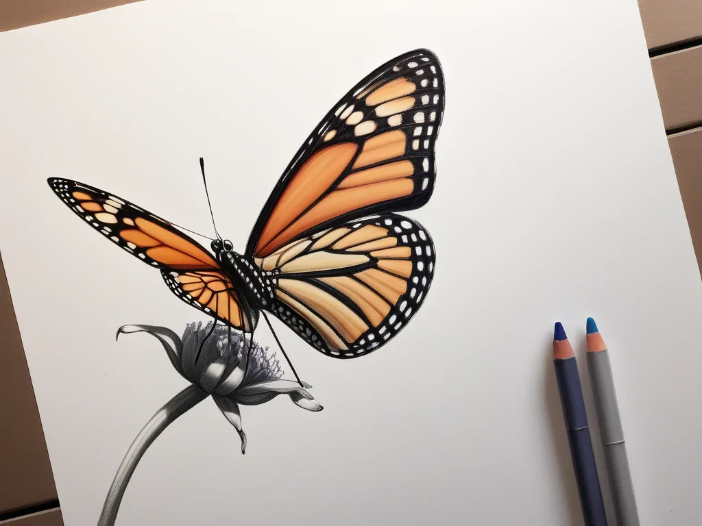 butterfly drawing pictures
