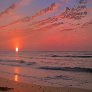 sunset at a beach