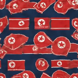 north korea flag