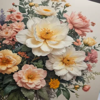 aesthetic flowers drawing