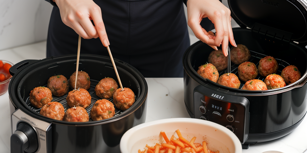 how long to cook frozen meatballs in air fryer