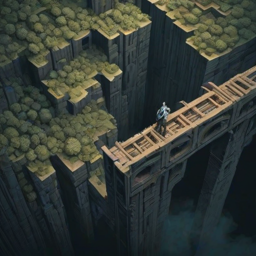 from above, negative space, intricately detailed illustration, depth of field, atmospheric perspective