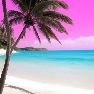 pink beach aesthetic