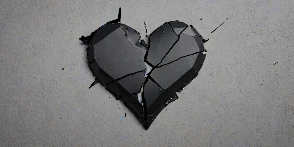 broken black heart