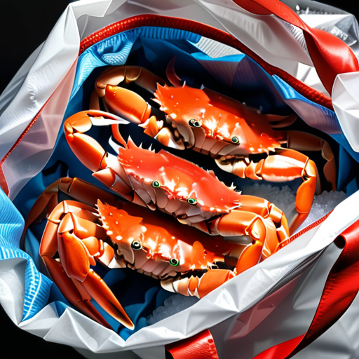 snow crab in a bag