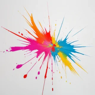 transparent paint splatter