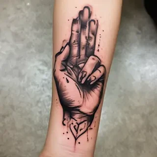 i love you sign language tattoo