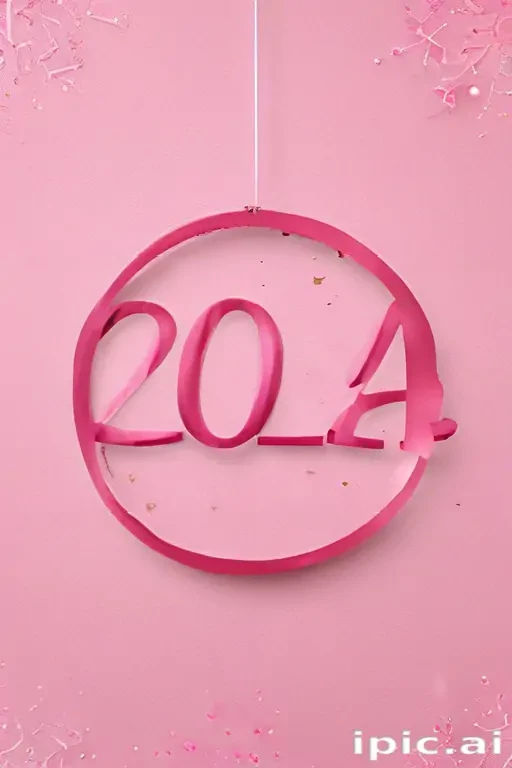 pink happy new year 2024