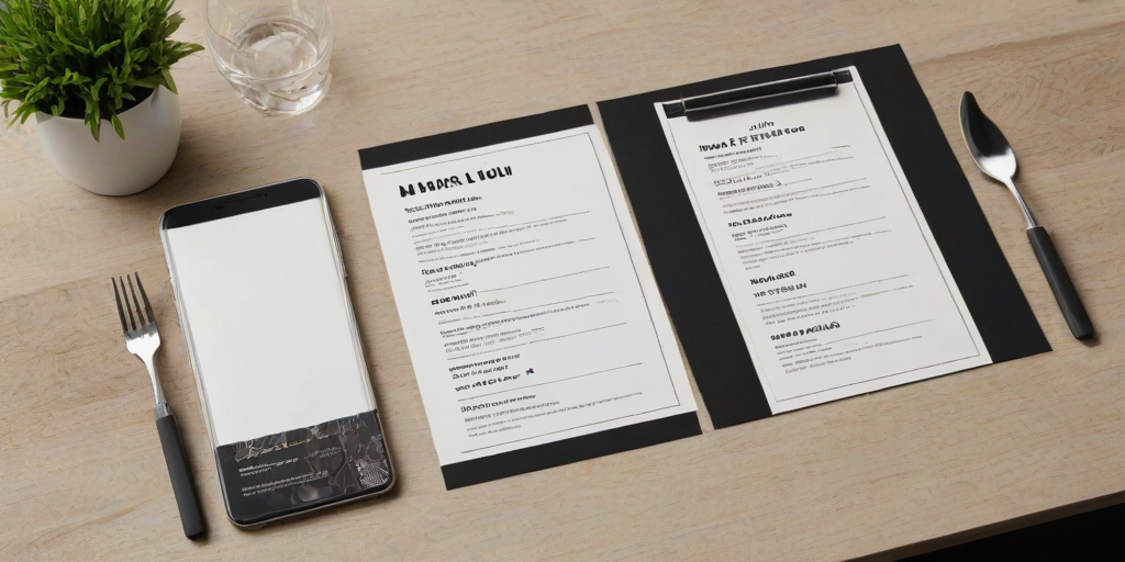menu mock up
