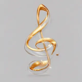 transparent music note