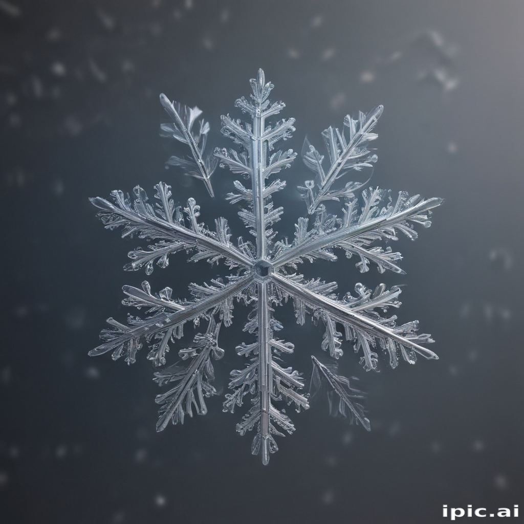 Delicate and Intricate Snowflake Captured in a Beautiful Winter Wonderland