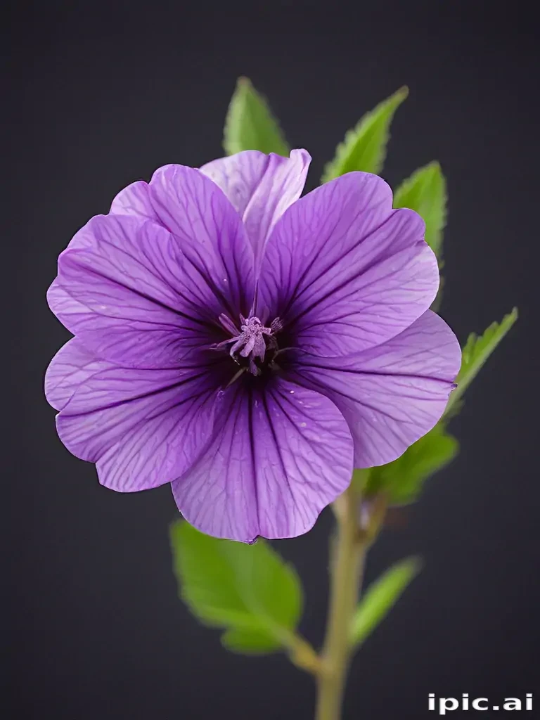 transparent purple flower