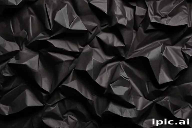 black crumpled paper