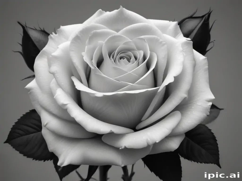 roses clipart black and white