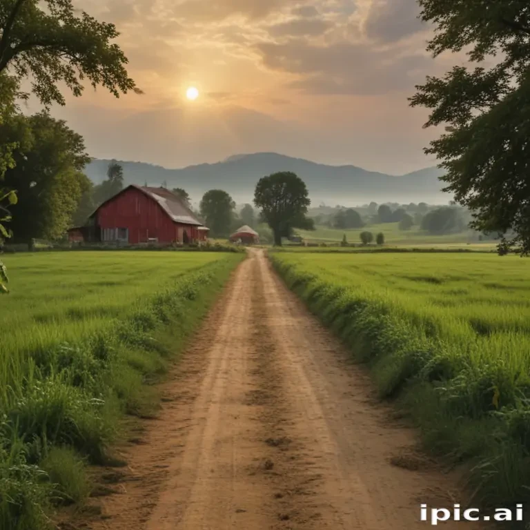 background of a farm