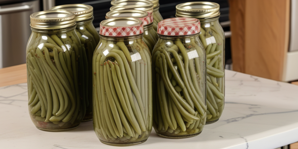 canning green beans with bacon