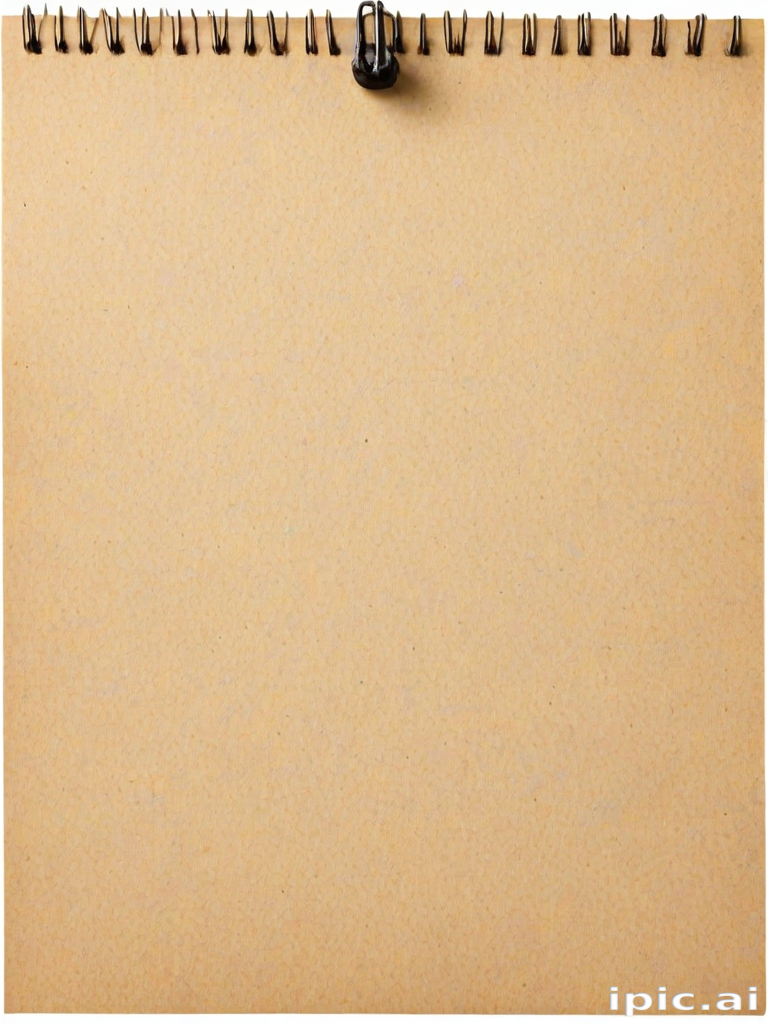 Empty Notepad Page Ready for Creative Ideas and Inspirational Thoughts