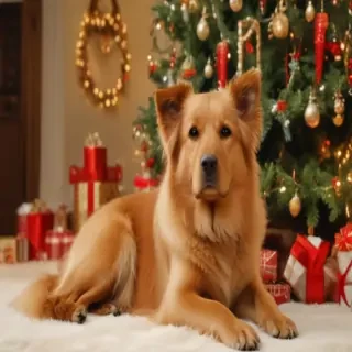 christmas wallpaper dog