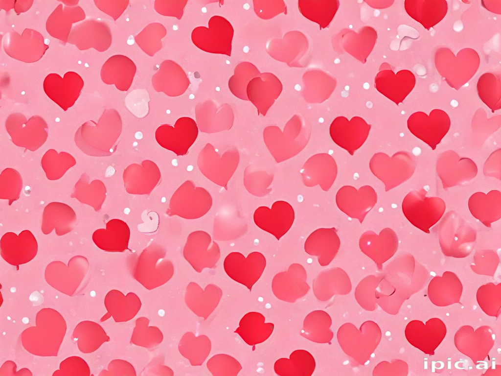 Colorful Hearts Pattern on a Soft Pink Background Celebrating Love and ...