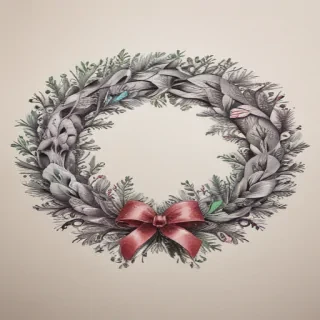 wreath drawing