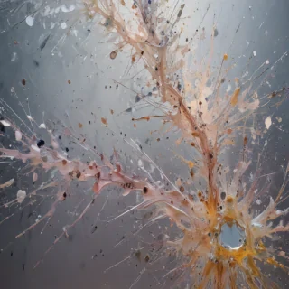 transparent paint splatter