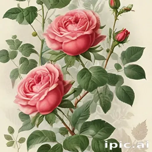 vintage rose illustration