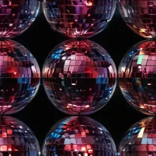 transparent disco balls