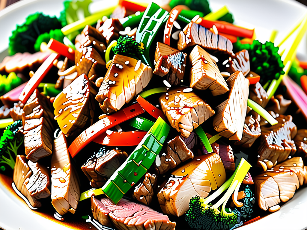 stir fry chicken and beef