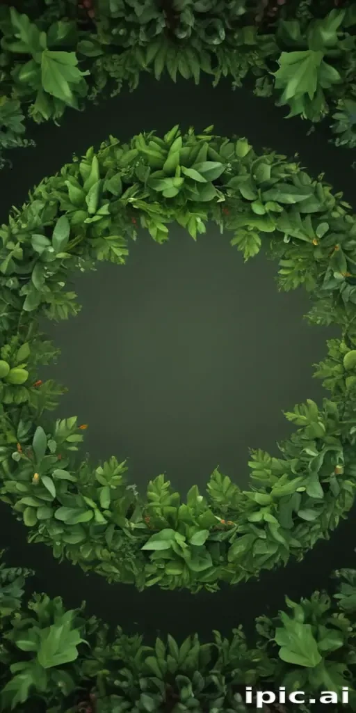 circle with leaves
