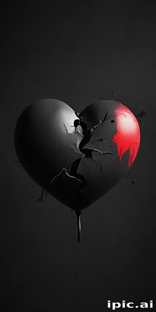 broken heart black